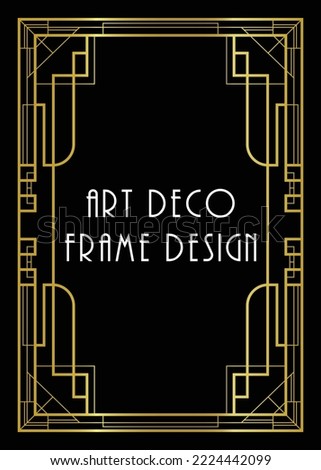 Vintage Art deco Frame clip art Design good for wedding invitation, party invitation, poster, gift card , birthday photo frame and many more