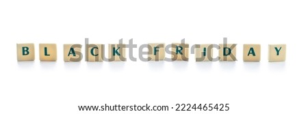 Black friday text isolated on the white background.