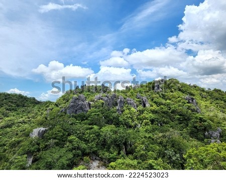 Clear skies and picturesque landscape