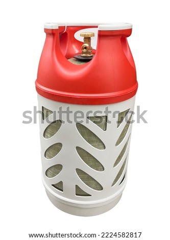 Gas cylinder lpg tank gas-bottle isolated.. Propane gas cylinder fiberglass  balloon. Cylindrical composite container with liquefied compressed gases with high pressure  Royalty-Free Stock Photo #2224582817