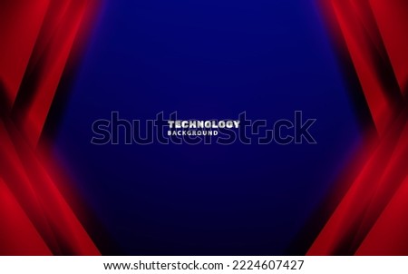 Abstract modern blue and red color background vector