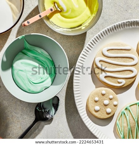 Easy Sugar Cookie Icing with spoon
