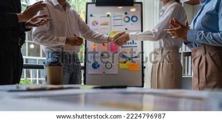 Business partnership meeting concept. Image businessmans handshake. Successful businessmen handshaking after good deal. Group support concept Royalty-Free Stock Photo #2224796987