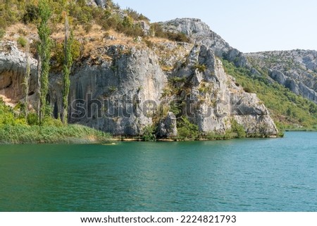 Boattrip on the rivers of the Krka National Park (Croatia) Royalty-Free Stock Photo #2224821793