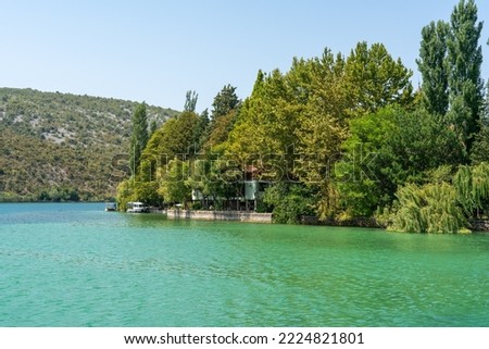 Boattrip on the rivers of the Krka National Park (Croatia) Royalty-Free Stock Photo #2224821801