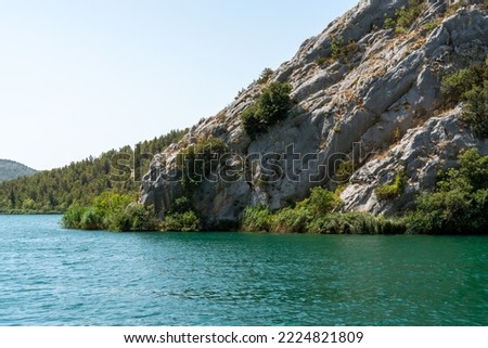 Boattrip on the rivers of the Krka National Park (Croatia) Royalty-Free Stock Photo #2224821809