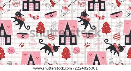 Winter and Christmas Themed Seamless Pattern