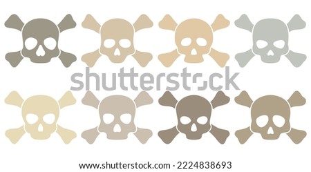 Set of Skull and Crossbones isolated on white background