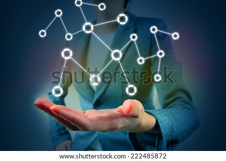 Touch screen interface social network structure