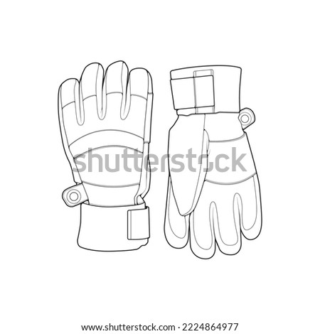 Isolated object of glove and winter icon. Set of glove and equipment vector icon for stock.

