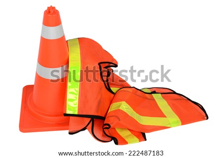 Traffic cone and luminous vests