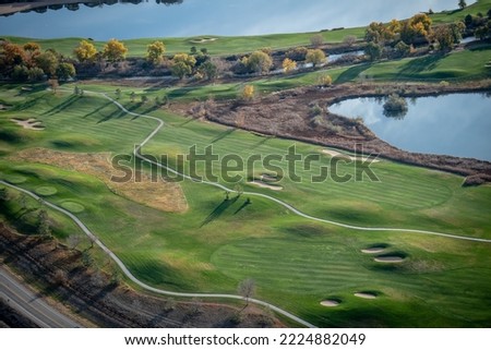Arial view of a golf course