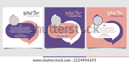 Creative Testimonial, What our Clients Say, Quote , Review, Feedback, Infographic Template, Label, Editable Vector Illustration  Royalty-Free Stock Photo #2224896693