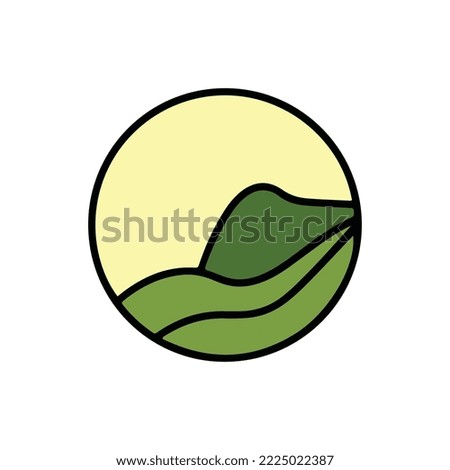 Outdoor Logo Design Template. Beach Sea Icon Vector illustration