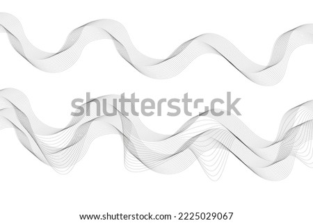 Black abstract design with lines. Blend illustration