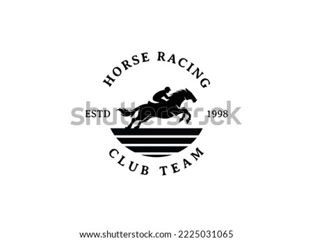 Horse Racing Logo Great for any related Company theme. Royalty-Free Stock Photo #2225031065