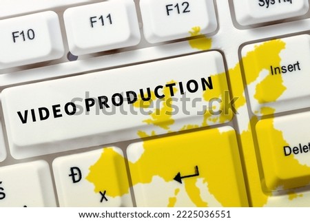 Conceptual caption Video Production. Business approach process of converting an idea into a video Filmaking
