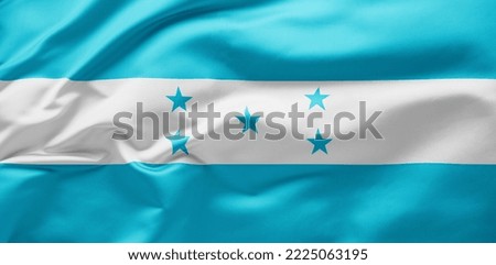  Waving national flag of Honduras