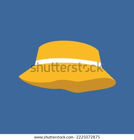 Yellow female hat with white stripe