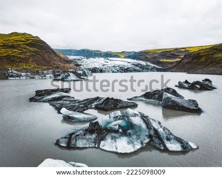 Ice melting in the glacier lake - Iceland