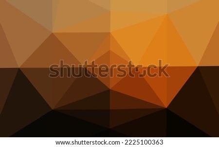 Dark Orange vector polygon abstract backdrop. Modern geometrical abstract illustration with gradient. Completely new design for your business.