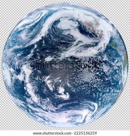 Isolated Planet Earth, world photo from outer space, high resolution close up view of cloudy earth. Elements of this image furnished by NASA. 
