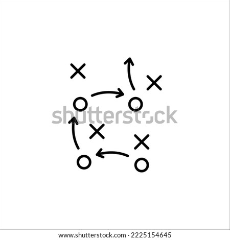 football tactics icon, game success strategy. vector illustration Royalty-Free Stock Photo #2225154645