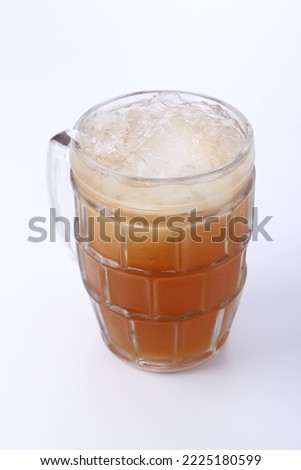 sweet iced tea on a white background