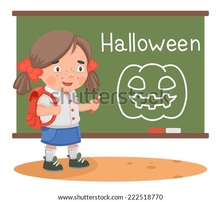 halloween lesson girl school
