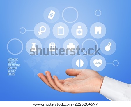 Businessman hands holds set of medical images