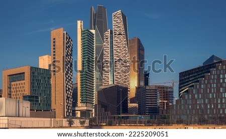 Riyadh, skyscrapers equipped with the latest technology, King Abdullah Financial District, in the capital, Riyadh, Saudi Arabia  Royalty-Free Stock Photo #2225209051