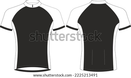 Cycling Jerseys, Short sleeve sports mockup template, Cycling uniform zipper jacket mokup, Full vector eps files