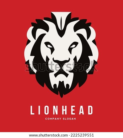 lion vector logo, emblem retro drawing of a lion head