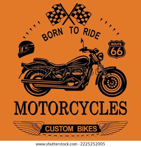 Motorcycle Racing Typography Graphics. Old school bike. T-shirt Design, vector illustration
