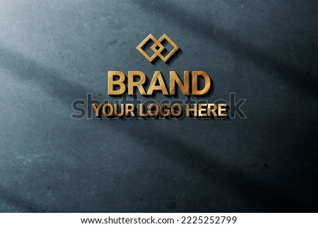 WALL LOGO MOCKUP used for the logo presentation  Royalty-Free Stock Photo #2225252799