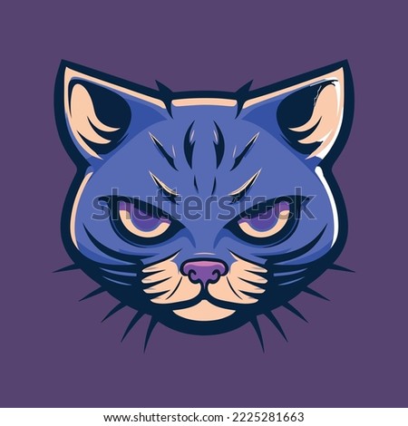 Cat face icon vector illustration