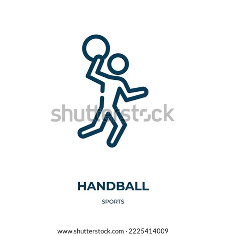 Handball icon. Linear vector illustration from sports collection. Outline handball icon vector. Thin line symbol for use on web and mobile apps, logo, print media.