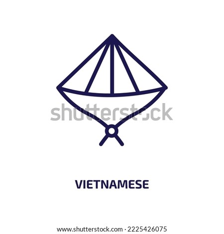 vietnamese icon from people collection. Thin linear vietnamese, national, asian outline icon isolated on white background. Line vector vietnamese sign, symbol for web and mobile