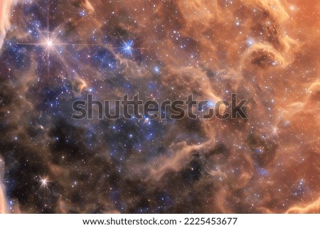 Night starry sky. Galaxies and deep space. Milky way and star on dark background. Nebula and galaxy with noise and grain.