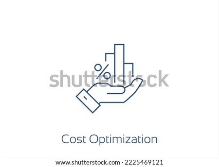 Data analysis, Financial growth and economy, Finance Hand, Cost optimisation, business optimisation, optimisation Vector Icon Design- Editable Stroke Royalty-Free Stock Photo #2225469121