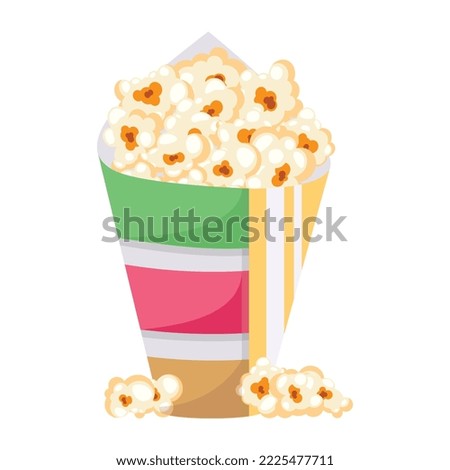 Look at this flat design of popcorn vector 