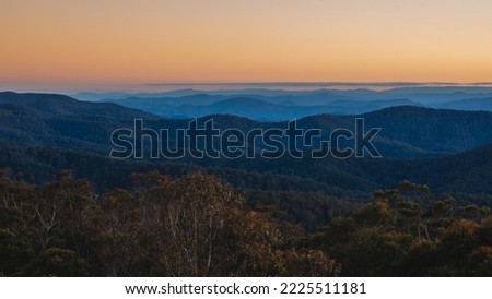 Blue knob lookout, dingo forest, NSW, Australia. Royalty-Free Stock Photo #2225511181