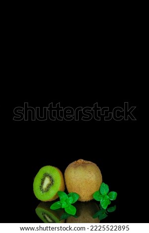 Still life, Kiwi fruit on the table and black background