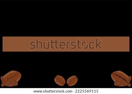 Unique coffee bean background vector design in brown color.