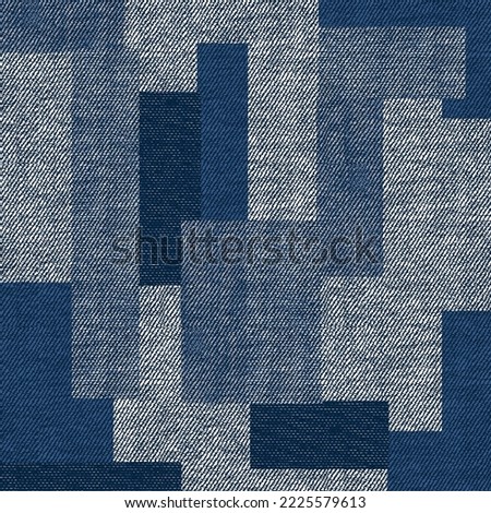 patchwork denim textures pattern background Royalty-Free Stock Photo #2225579613