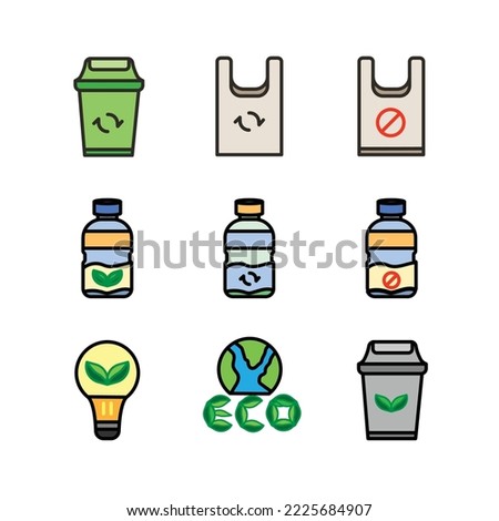 environmental icon vector illustration, plastic, bottle.