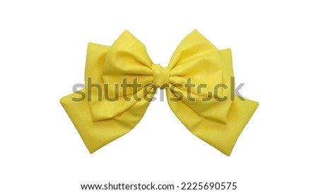 Bow hair with tails in beautiful yellow color made out of cotton fabric, so elegant and fashionable. This hair bow is a hair clip accessory for girls and women.