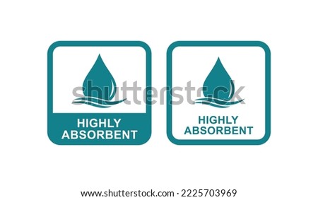 Highly absorbent badge logo design. Suitable for business, information and product label Royalty-Free Stock Photo #2225703969