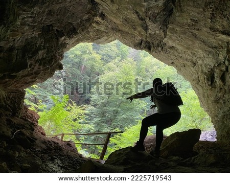 The cave Muzeva hisa in the significant landscape of the Devil's Passage canyon - Croatia (Špilja Muževa hiša ili Muževa hišica u kanjonu Vražji prolaz, Skrad - Gorski kotar, Hrvatska)