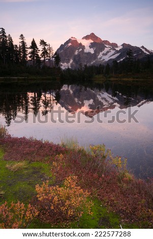 Mount Mt. Shuksan High Peak Picture Lake North Cascades